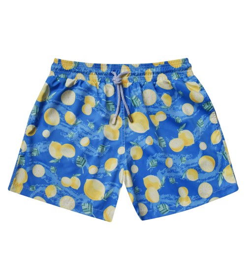 short para hombres de diseñador estampado limones 