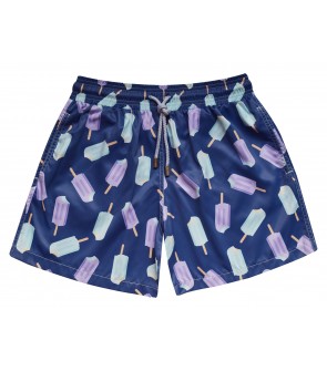 short para hombres playa paletas de helados de colores estampado