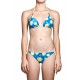 bikini estampado unico de limones azul y amarillo