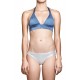 bikini con top halter con soporte color azul cobalto