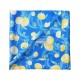 PAÑOLETA  multiuso de diseñador estampada limones azul y amarilla