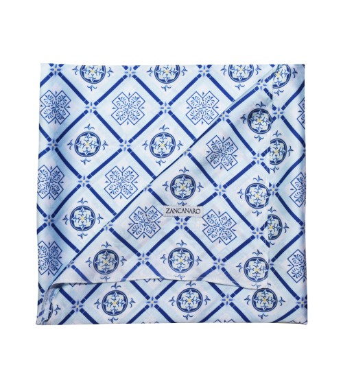 PAÑOLETA  multiuso estampado mosaico azul italia