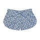 short para la playa mujer estampado mosacio azul 